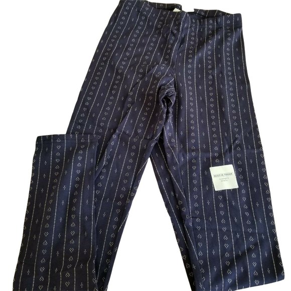 Old Navy Blue and White Heart Leggings Girls Built in Tuff Size 14 XL JJ459 - Picture 1 of 2